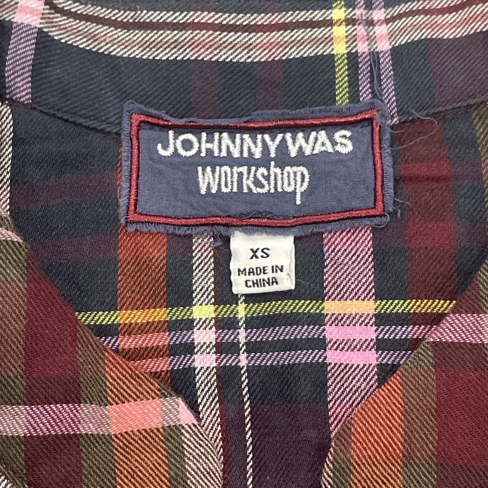 Johnny Was Top Rosalva Paris Blouse Plaid Embroidered Workshop Boho Women's XS - Picture 10 of 13